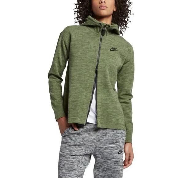 Nike Tech Knit Women’s Full Zip Hoodie Size Medium L835641-387 - Picture 10 of 12